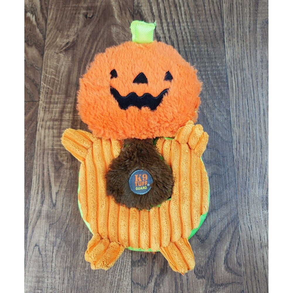 K9 Tuff Guard Halloween Puzzlers Pumpkin Squeaky 10" Dog Toy